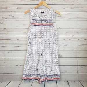 Loft multi colored pull over romper